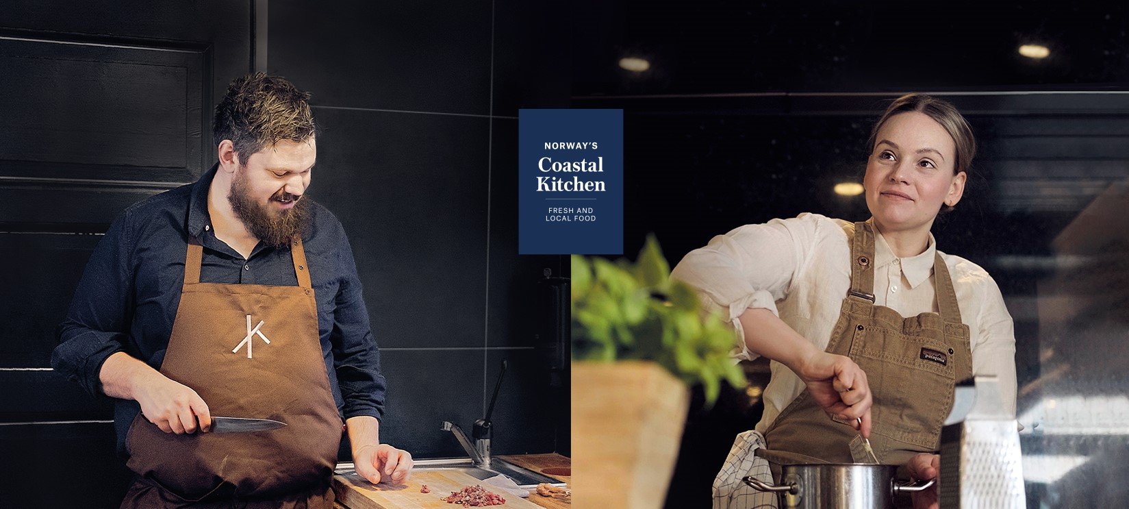 Våra två kulinariska ambassadörer Ellingsen och Nässander i sina kök.
