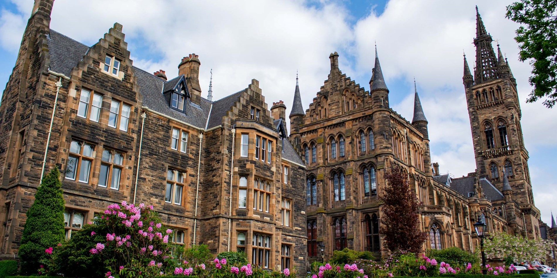 University of Glasgow med vacker viktoriansk arkitektur