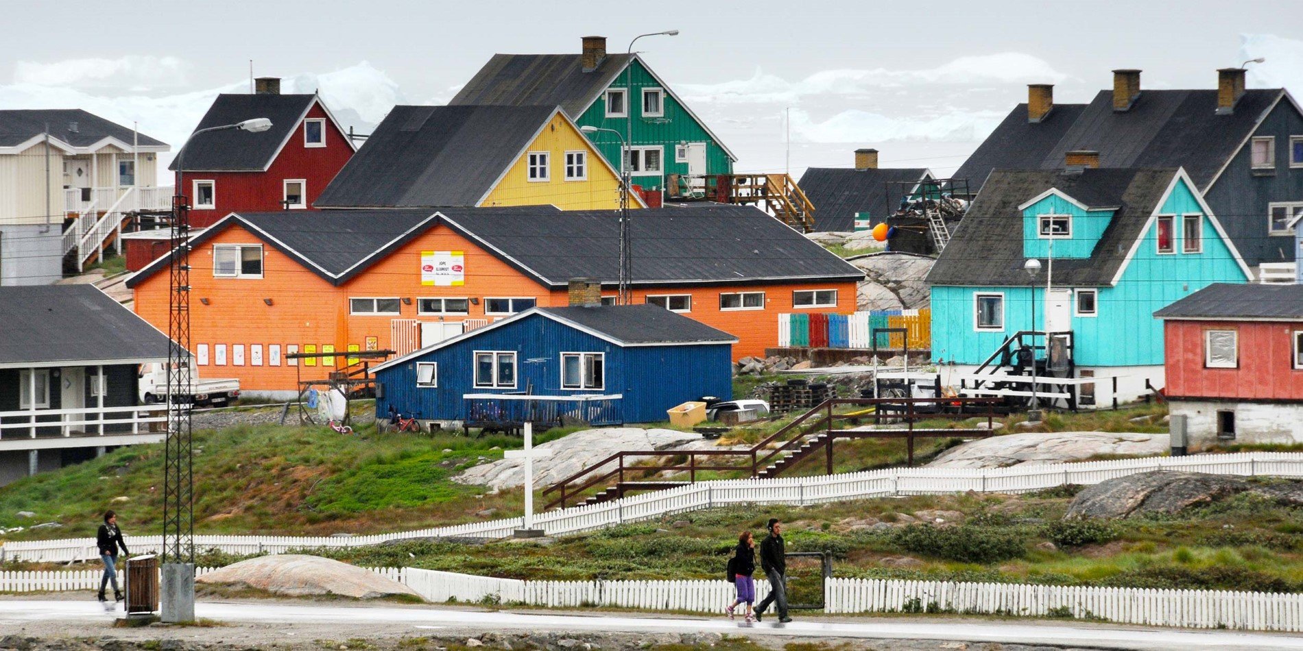 Färgglada hus i Ilulissat
