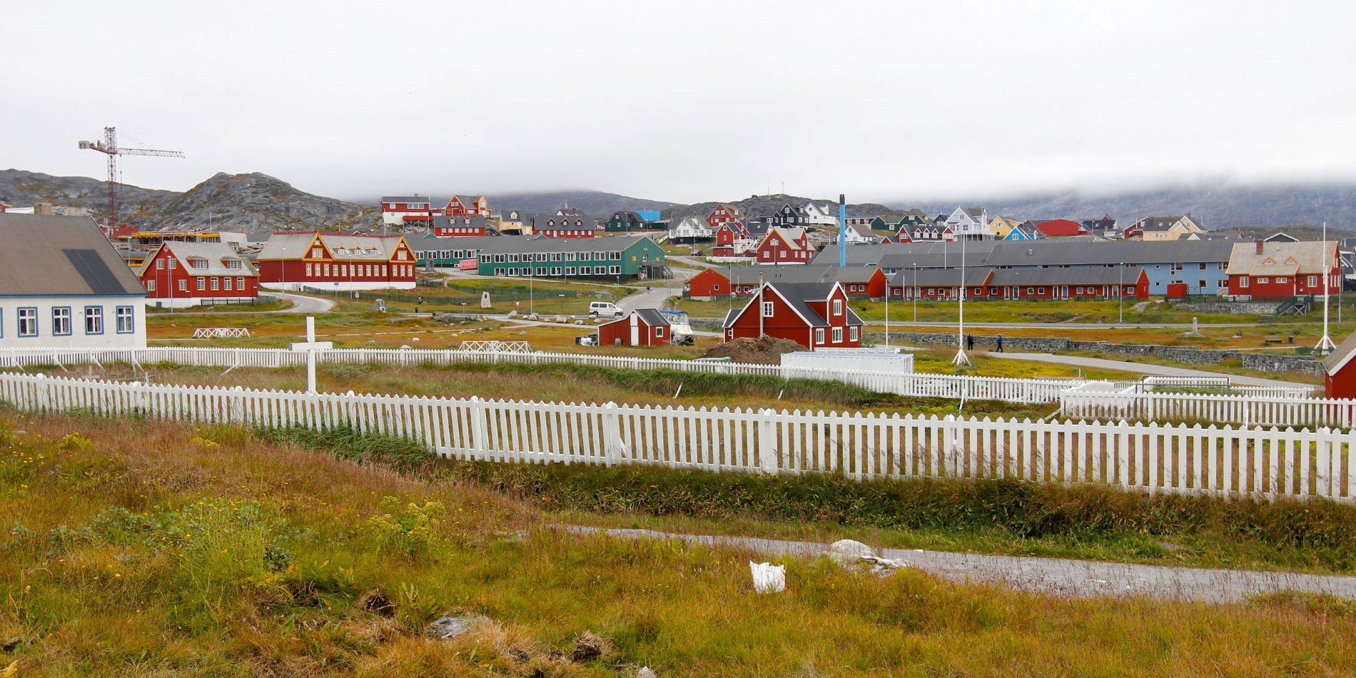 Vy över Nuuk från domkyrkan
