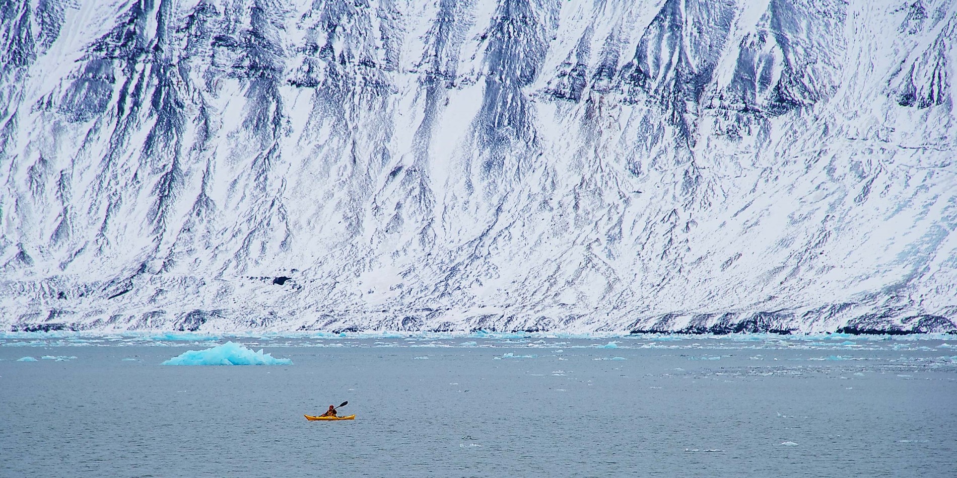 Utforska Arktis vatten från en kajak